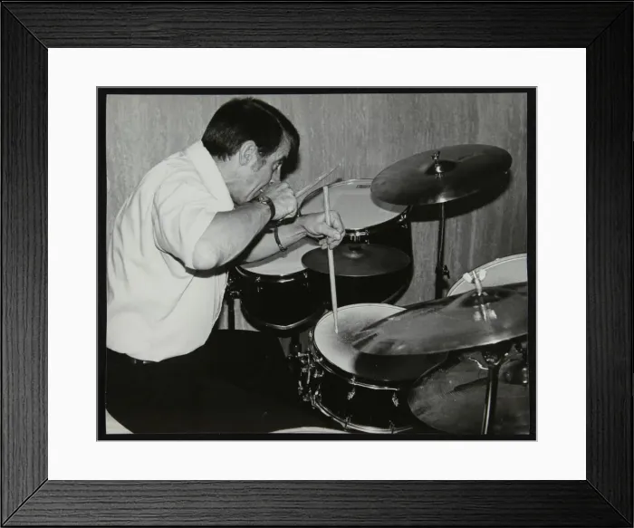 Framed Print : Kenny Clare playing the drums, London, 1978. Artist: Denis Williams Framed Print : Kenny Clare playing the drums, London, 1978. Artist: Denis Williams