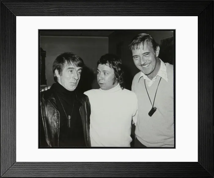 Framed Print : Drummers Kenny Clare, Les DeMerle and Jack Parnell, June 1979. Artist: Denis Williams Framed Print : Drummers Kenny Clare, Les DeMerle and Jack Parnell, June 1979. Artist: Denis Williams