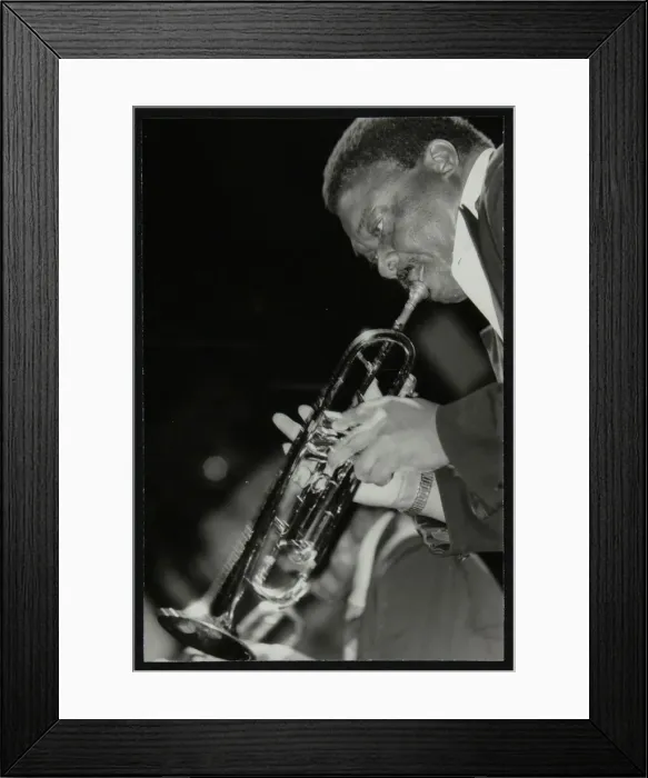 Framed Print : Trumpeter Cat Anderson performing at the Newport Jazz Festival, Ayresome Park, Middlesbrough, 1978 Framed Print : Trumpeter Cat Anderson performing at the Newport Jazz Festival, Ayresome Park, Middlesbrough, 1978