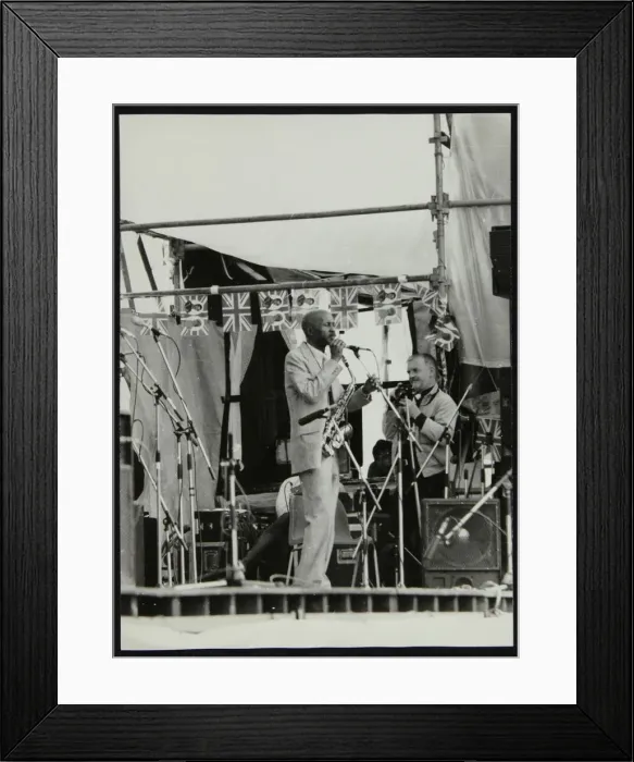 Framed Print : Denis Williams photographing Eddie Cleanhead Vinson at Knebworth, Hertfordshire, 1981 Framed Print : Denis Williams photographing Eddie Cleanhead Vinson at Knebworth, Hertfordshire, 1981