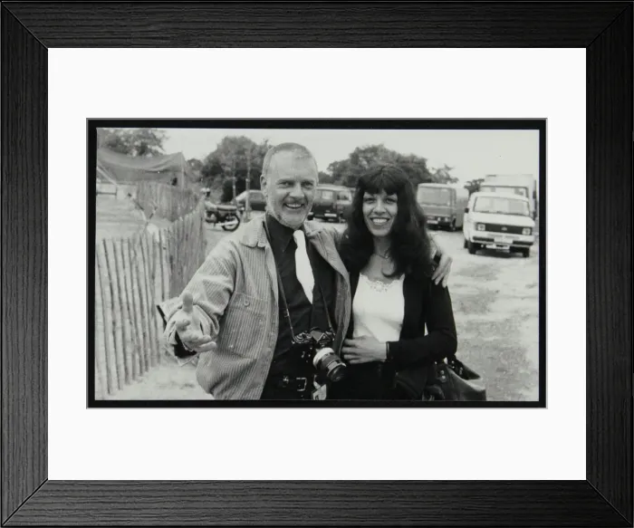 Framed Print : Photographer Denis Williams with Lena Antonis, Capital Radio Jazz Festival, London, July 1979 Framed Print : Photographer Denis Williams with Lena Antonis, Capital Radio Jazz Festival, London, July 1979