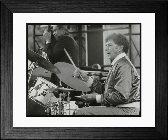 Framed Print : Slam Stewart and Shelly Manne on stage at the Capital Radio Jazz Festival, London, 1979 Framed Print : Slam Stewart and Shelly Manne on stage at the Capital Radio Jazz Festival, London, 1979