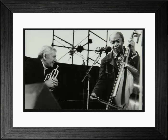 Framed Print : Ruby Braff and Slam Stewart on stage at the Capital Radio Jazz Festival, London, 1979 Framed Print : Ruby Braff and Slam Stewart on stage at the Capital Radio Jazz Festival, London, 1979