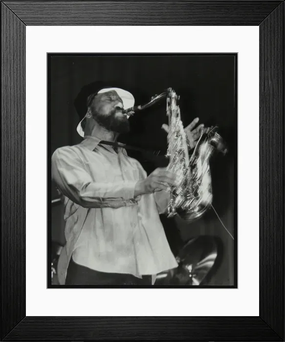 Framed Print : Sonny Rollins playing tenor saxophone at Wembley Conference Centre, London, 1979 Framed Print : Sonny Rollins playing tenor saxophone at Wembley Conference Centre, London, 1979