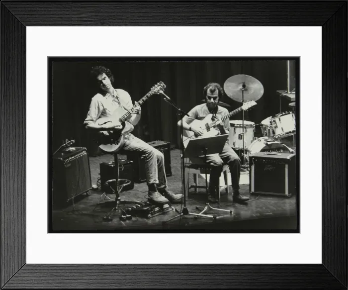 Framed Print : John Etheridge and Gary Boyle playing at Campus West Welwyn Garden City, Hertfordshire, 1984 Framed Print : John Etheridge and Gary Boyle playing at Campus West Welwyn Garden City, Hertfordshire, 1984