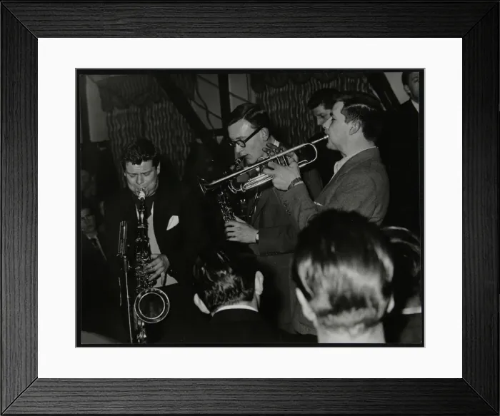 Framed Print : The Tubby Hayes Sextet playing at the Co-op Civic Centre, Bristol, 1950s. Pictured are Tubby Hayes Framed Print : The Tubby Hayes Sextet playing at the Co-op Civic Centre, Bristol, 1950s. Pictured are Tubby Hayes