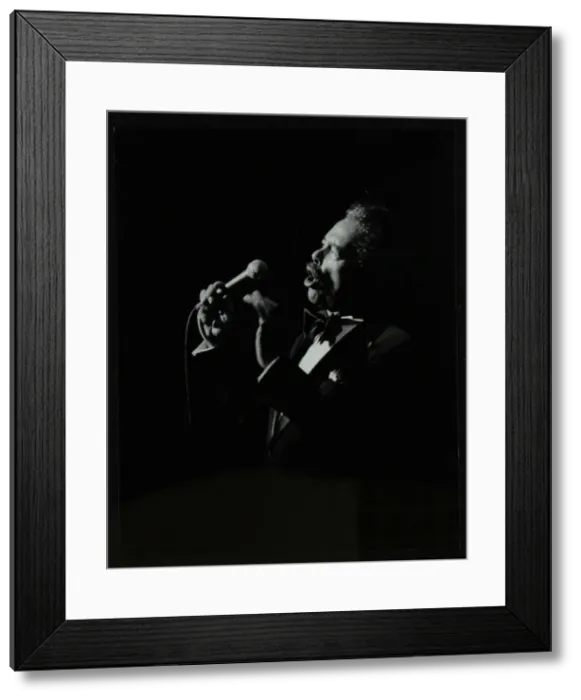 Framed Print : Billy Eckstine in full song at the Forum Theatre, Hatfield, Hertfordshire, 12 June 1980 Framed Print : Billy Eckstine in full song at the Forum Theatre, Hatfield, Hertfordshire, 12 June 1980