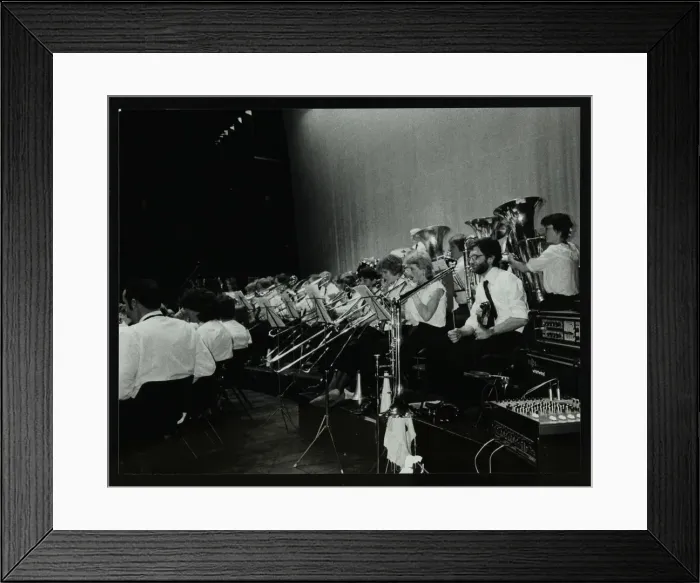 Framed Print : The Hatfield Concert Band in concert at the Forum Theatre, Hatfield, Hertfordshire, April 1985 Framed Print : The Hatfield Concert Band in concert at the Forum Theatre, Hatfield, Hertfordshire, April 1985