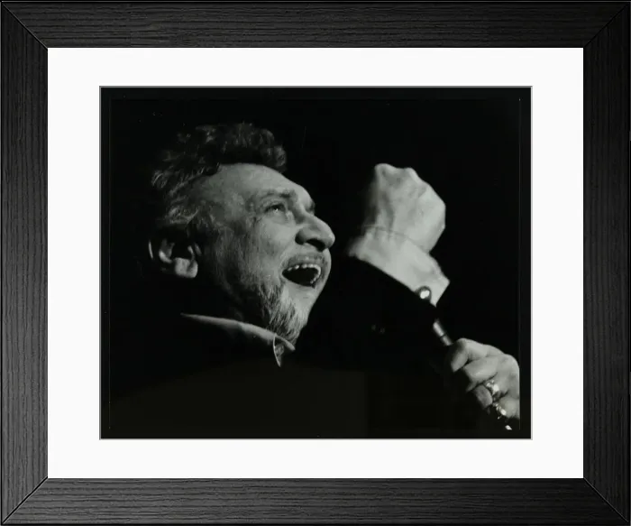 Framed Print : Frankie Laine on stage at the Forum Theatre, Hatfield, Hertfordshire, 10 May 1982 Framed Print : Frankie Laine on stage at the Forum Theatre, Hatfield, Hertfordshire, 10 May 1982