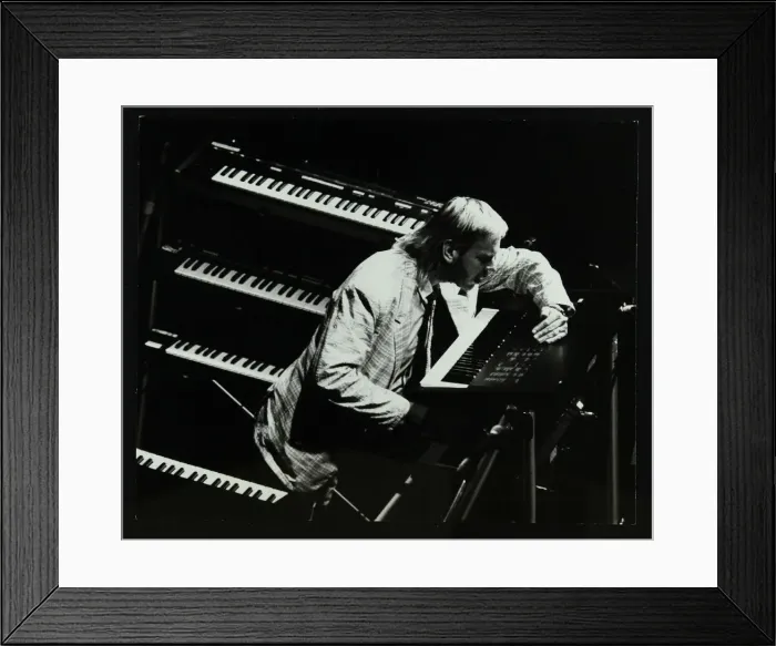 Framed Print : Rick Wakeman performing at the Forum Theatre, Hatfield, Hertfordshire, 6 October 1987 Framed Print : Rick Wakeman performing at the Forum Theatre, Hatfield, Hertfordshire, 6 October 1987