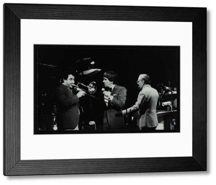 Framed Print : The Herb Miller Orchestra playing at the Forum Theatre, Hatfield, Hertfordshire, 5 October 1985