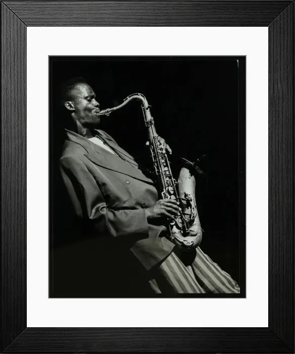 Framed Print : Steve Williamson playing tenor saxophone at the Forum Theatre, Hatfield, Hertfordshire, 1990 Framed Print : Steve Williamson playing tenor saxophone at the Forum Theatre, Hatfield, Hertfordshire, 1990