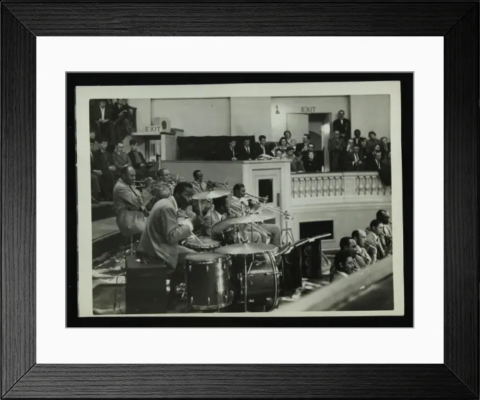 Framed Print : The Count Basie Orchestra in concert, c1950s. Artist: Denis Williams Framed Print : The Count Basie Orchestra in concert, c1950s. Artist: Denis Williams