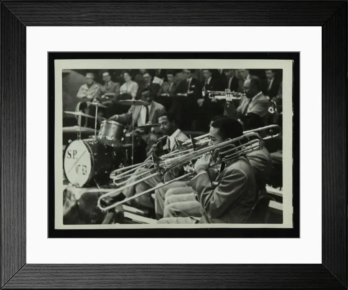Framed Print : The Count Basie Orchestra in concert, c1950s. Artist: Denis Williams Framed Print : The Count Basie Orchestra in concert, c1950s. Artist: Denis Williams
