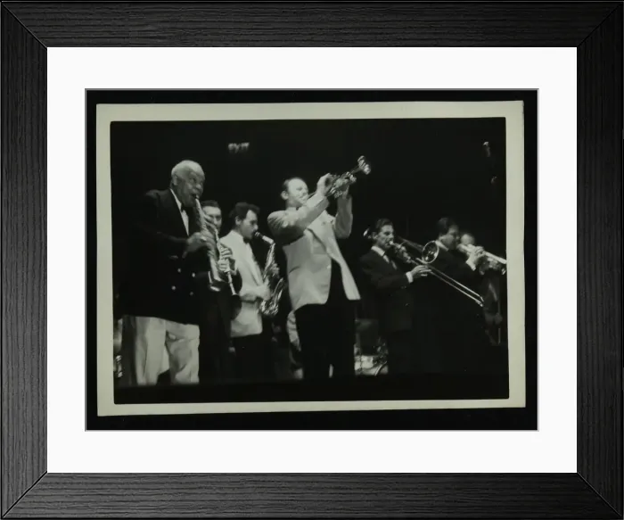 Framed Print : Sidney Bechet (soprano saxophone) and Humphrey Lyttelton playing at Colston Hall, Bristol, 1956 Framed Print : Sidney Bechet (soprano saxophone) and Humphrey Lyttelton playing at Colston Hall, Bristol, 1956