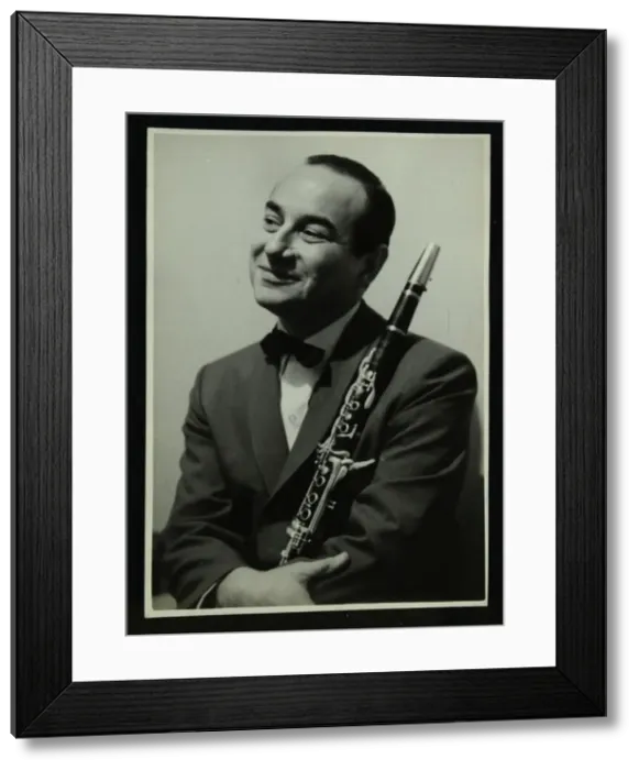 Framed Print : Portrait of American clarinetist Peanuts Hucko, 1950s. Artist: Denis Williams Framed Print : Portrait of American clarinetist Peanuts Hucko, 1950s. Artist: Denis Williams