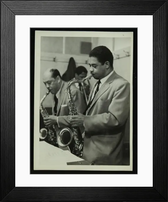 Framed Print : Marshall Royal and Frank Wess, saxophonists with the Count Basie Orchestra, c1950s Framed Print : Marshall Royal and Frank Wess, saxophonists with the Count Basie Orchestra, c1950s