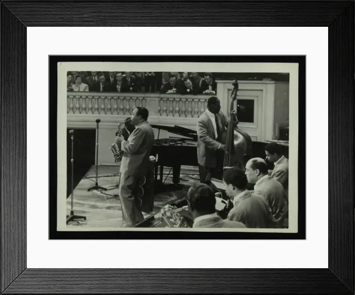 Framed Print : The Count Basie Orchestra in concert, c1950s. Artist: Denis Williams Framed Print : The Count Basie Orchestra in concert, c1950s. Artist: Denis Williams
