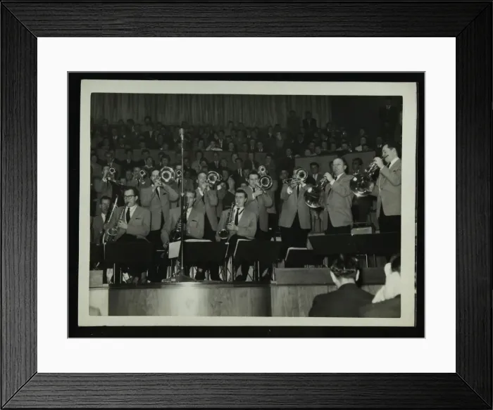Framed Print : The Stan Kenton Orchestra in concert, 1956. Artist: Denis Williams Framed Print : The Stan Kenton Orchestra in concert, 1956. Artist: Denis Williams