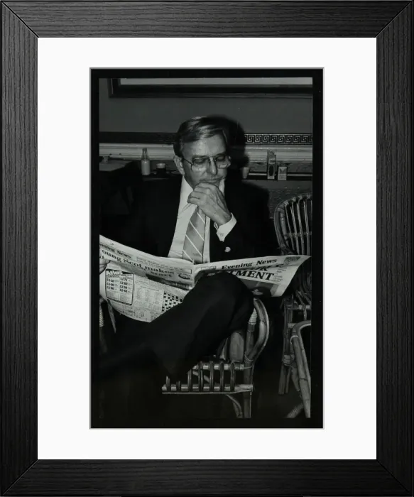 Framed Print : A quiet moment for trombonist Kai Winding at the Capital Radio Jazz Festival, London, 1979 Framed Print : A quiet moment for trombonist Kai Winding at the Capital Radio Jazz Festival, London, 1979