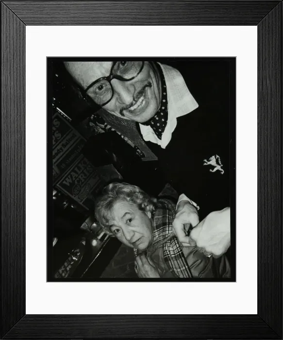 Framed Print : Tom and Marian Burnham at The Bell, Codicote, Hertfordshire, December 1986. Artist Framed Print : Tom and Marian Burnham at The Bell, Codicote, Hertfordshire, December 1986. Artist