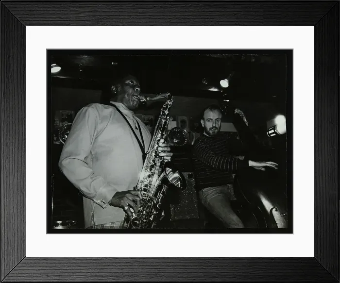 Framed Print : Eddie Lockjaw Davis and Jim Richardson playing at The Bell, Codicote, Hertfordshire, 1982 Framed Print : Eddie Lockjaw Davis and Jim Richardson playing at The Bell, Codicote, Hertfordshire, 1982