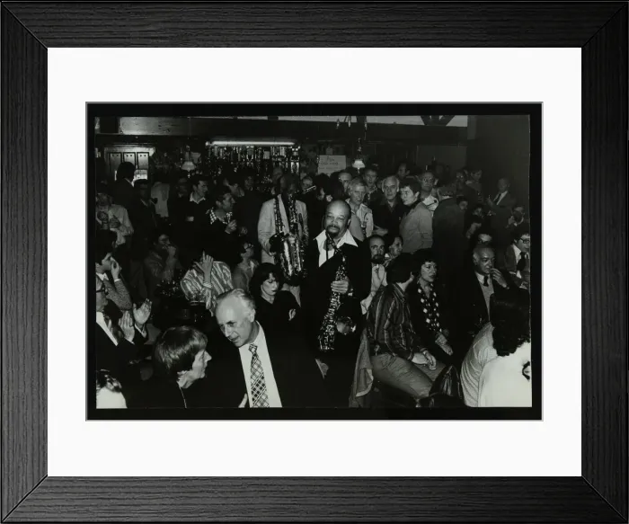 Framed Print : Saxophonists Red Holloway and Sonny Stitt at The Bell, Codicote, Hertfordshire, 24 November 1980 Framed Print : Saxophonists Red Holloway and Sonny Stitt at The Bell, Codicote, Hertfordshire, 24 November 1980