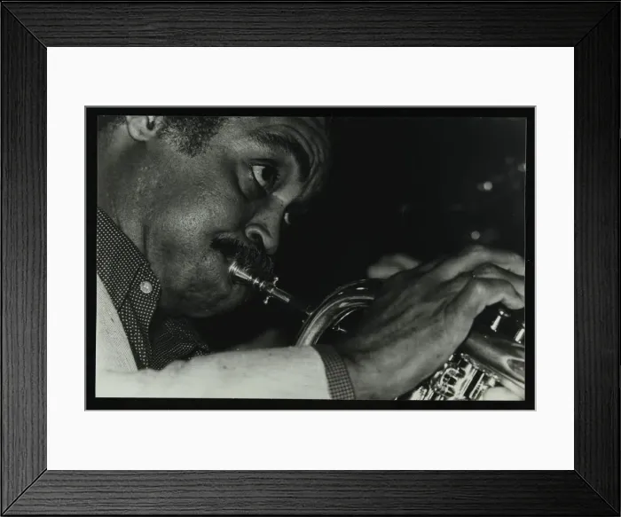 Framed Print : American trumpet and flugelhorn player Art Farmer at The Bell, Codicote, Hertfordshire, 1983 Framed Print : American trumpet and flugelhorn player Art Farmer at The Bell, Codicote, Hertfordshire, 1983