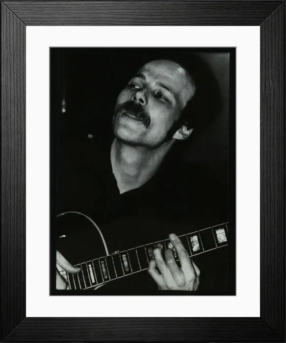 Framed Print : Guitarist John Coverdale playing at The Bell, Codicote, Hertfordshire, January 1984 Framed Print : Guitarist John Coverdale playing at The Bell, Codicote, Hertfordshire, January 1984