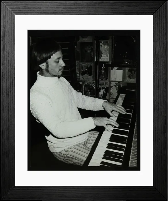 Framed Print : Michael Garrick playing the piano at The Bell, Codicote, Hertfordshire, 4 January 1981 Framed Print : Michael Garrick playing the piano at The Bell, Codicote, Hertfordshire, 4 January 1981