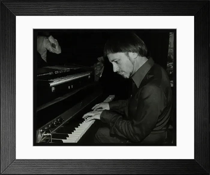 Framed Print : Michael Garrick playing the piano at The Bell, Codicote, Hertfordshire, 28 October 1980 Framed Print : Michael Garrick playing the piano at The Bell, Codicote, Hertfordshire, 28 October 1980
