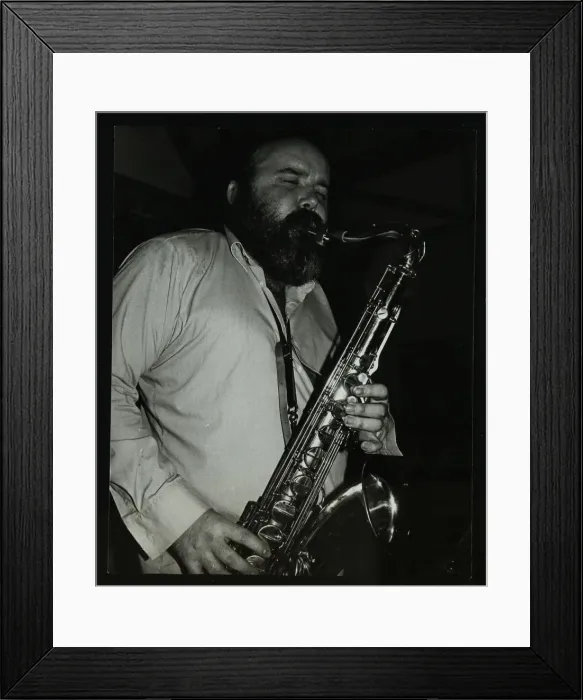 Framed Print : Saxophonist Don Weller playing at The Bell, Codicote, Hertfordshire, 28 October 1980 Framed Print : Saxophonist Don Weller playing at The Bell, Codicote, Hertfordshire, 28 October 1980