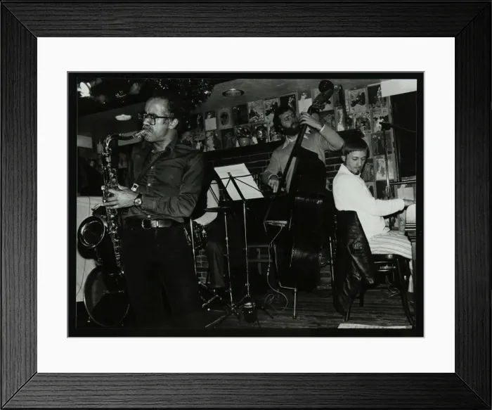 Framed Print : Art Themen, Dave Green, and Michael Garrick playing at The Bell, Codicote, Hertfordshire, 1981 Framed Print : Art Themen, Dave Green, and Michael Garrick playing at The Bell, Codicote, Hertfordshire, 1981