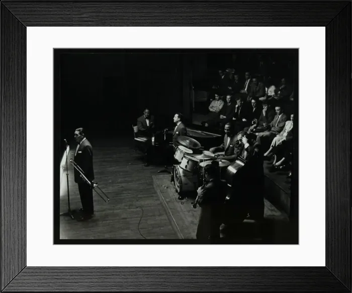 Framed Print : Jack Teagardens band in concert at Colston Hall, Bristol, 1957. Artist: Denis Williams Framed Print : Jack Teagardens band in concert at Colston Hall, Bristol, 1957. Artist: Denis Williams