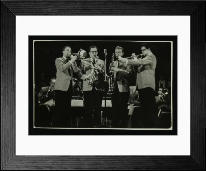 Framed Print : The Stan Kenton Orchestra in concert, 1956. Artist: Denis Williams Framed Print : The Stan Kenton Orchestra in concert, 1956. Artist: Denis Williams