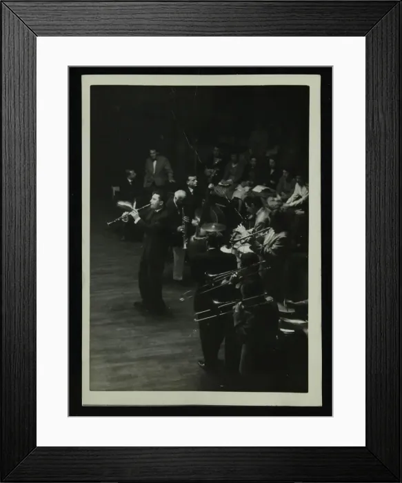 Framed Print : American jazz legend Sidney Bechet in concert at Colston Hall, Bristol, 1956. Artist Framed Print : American jazz legend Sidney Bechet in concert at Colston Hall, Bristol, 1956. Artist