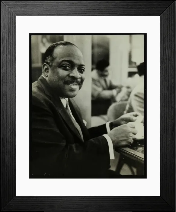 Framed Print : Portrait of Count Basie, 1950s. Artist: Denis Williams Framed Print : Portrait of Count Basie, 1950s. Artist: Denis Williams
