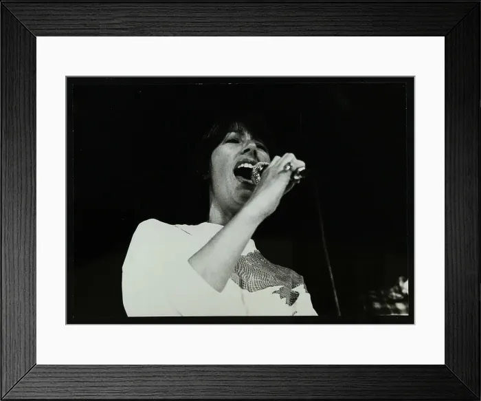 Framed Print : Vocalist Norma Winstone performing at The Stables, Wavendon, Buckinghamshire. Artist Framed Print : Vocalist Norma Winstone performing at The Stables, Wavendon, Buckinghamshire. Artist
