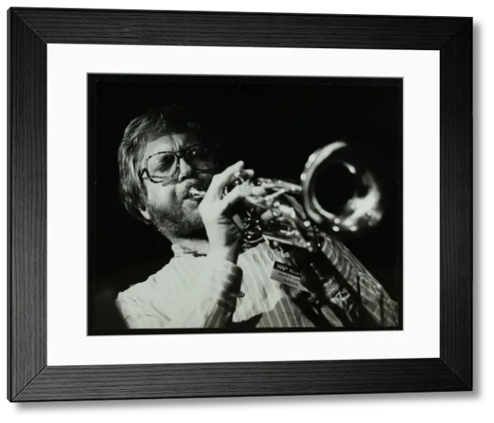Framed Print : Henry Lowther playing the trumpet at The Stables, Wavendon, Buckinghamshire. Artist Framed Print : Henry Lowther playing the trumpet at The Stables, Wavendon, Buckinghamshire. Artist