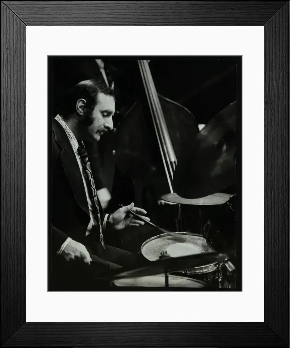 Framed Print : Alan Jackson on the drums at The Stables, Wavendon, Buckinghamshire Framed Print : Alan Jackson on the drums at The Stables, Wavendon, Buckinghamshire