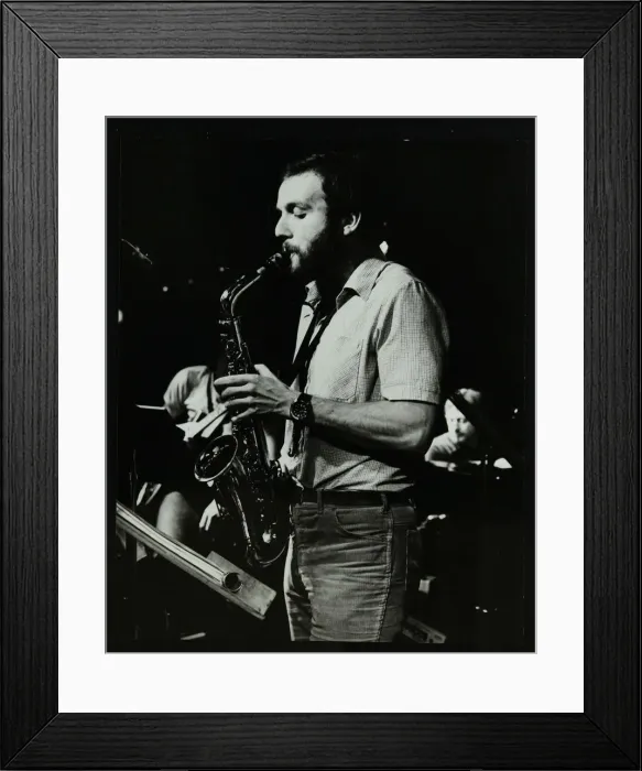 Framed Print : Saxophonist Phil Todd playing at The Stables, Wavendon, Buckinghamshire Framed Print : Saxophonist Phil Todd playing at The Stables, Wavendon, Buckinghamshire