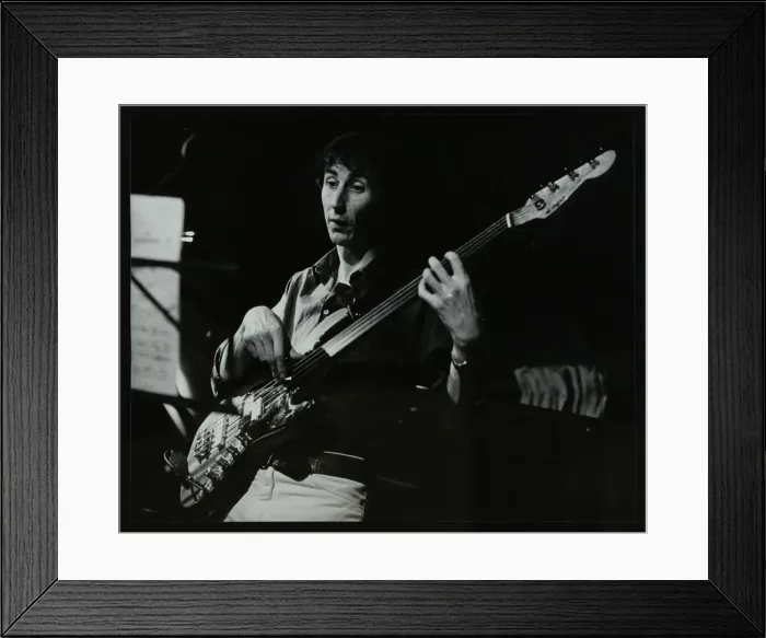 Framed Print : Bassist Steve Cook playing at The Stables, Wavendon, Buckinghamshire Framed Print : Bassist Steve Cook playing at The Stables, Wavendon, Buckinghamshire