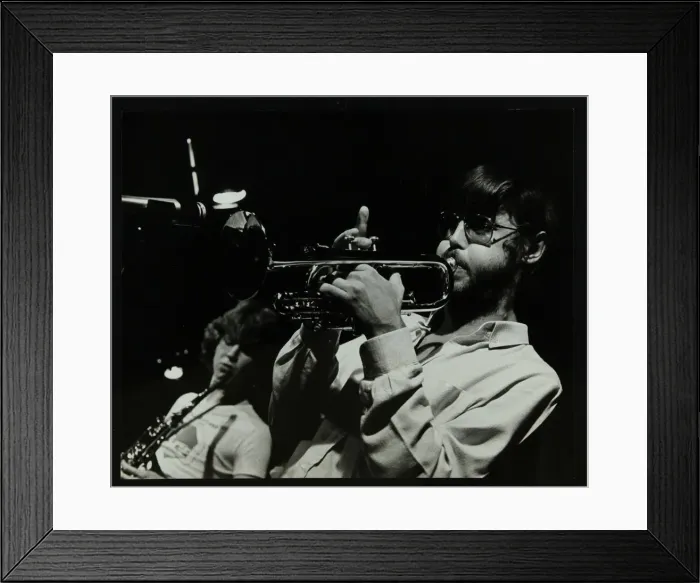 Framed Print : Chris Hunter (saxophone) and Guy Barker (trumpet) playing at The Stables, Wavendon, Buckinghamshire Framed Print : Chris Hunter (saxophone) and Guy Barker (trumpet) playing at The Stables, Wavendon, Buckinghamshire