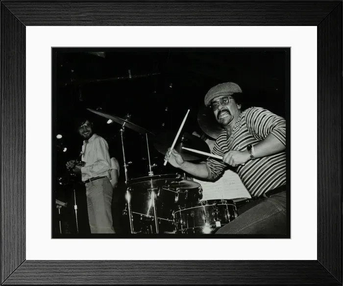 Framed Print : Brian Abrahams (drums) and Guy Barker (trumpet) on stage at The Stables, Wavendon, Buckinghamshire Framed Print : Brian Abrahams (drums) and Guy Barker (trumpet) on stage at The Stables, Wavendon, Buckinghamshire