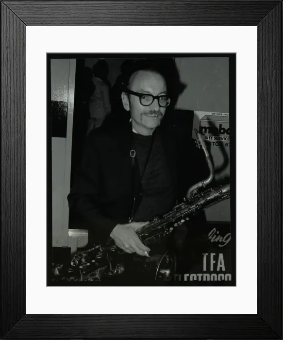 Framed Print : American baritone saxophonist Pepper Adams at the Newport Jazz Festival, Middlesbrough, July 1978 Framed Print : American baritone saxophonist Pepper Adams at the Newport Jazz Festival, Middlesbrough, July 1978
