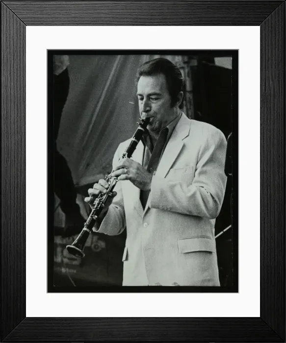 Framed Print : Clarinetist Buddy DeFranco at the Capital Radio Jazz Festival, Knebworth, Hertfordshire, 1981 Framed Print : Clarinetist Buddy DeFranco at the Capital Radio Jazz Festival, Knebworth, Hertfordshire, 1981