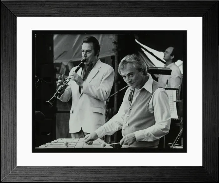 Framed Print : Buddy DeFranco and Terry Gibbs at the Capital Radio Jazz Festival, Knebworth, Hertfordshire, 1981 Framed Print : Buddy DeFranco and Terry Gibbs at the Capital Radio Jazz Festival, Knebworth, Hertfordshire, 1981