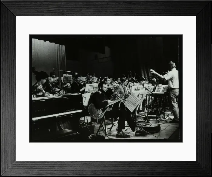 Framed Print : Michael Garrick conducting an orchestra at Berkhamsted Civic Centre, 1985. Artist Framed Print : Michael Garrick conducting an orchestra at Berkhamsted Civic Centre, 1985. Artist