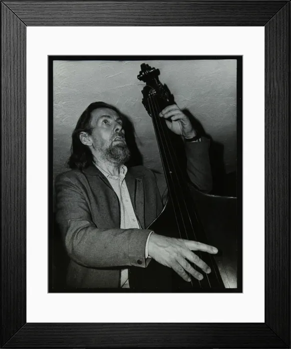 Framed Print : Bassist Peter Ind at the Bass Clef, London, 1985. Artist: Denis Williams