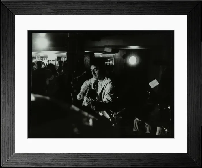 Framed Print : Guitarist Jeff Green playing at the Torrington Jazz Club, Finchley, London, 1988 Framed Print : Guitarist Jeff Green playing at the Torrington Jazz Club, Finchley, London, 1988